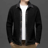 Hybrid Strickjacke Herren in Schwarz