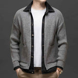 Hybrid Strickjacke Herren in Grau