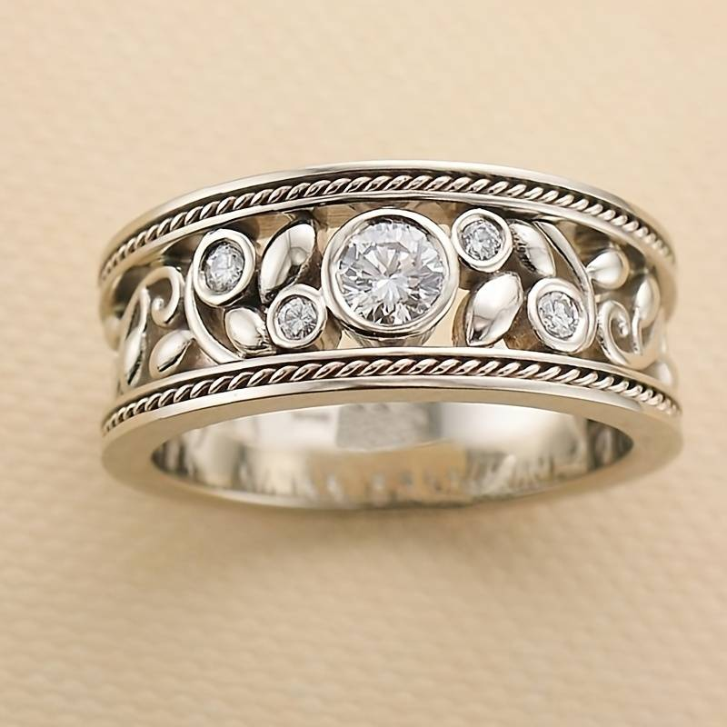 Vintage Silber- und Zirkonia-Ring