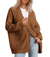 Renate | Kaschmir-Kokon-Strickjacke in Braun