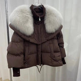 Rena | Dicke Winterjacke für Frauen in Braun