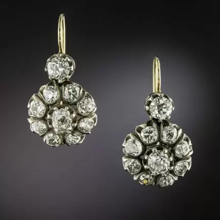 Vintage Ohrringe mit Mandala aus Zirkonia