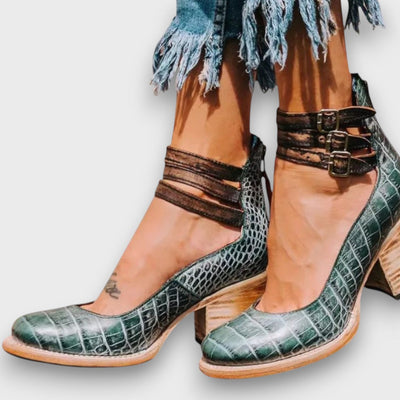 Ginevra – Stiefeletten mit Mehrfachriemen und Blockabsatz