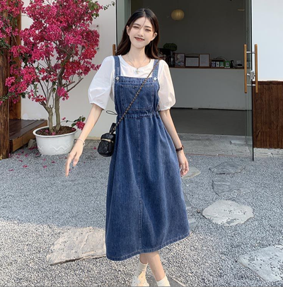 Solene | Elegantes und Stilvolles Denim-Maxikleid