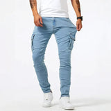 Darnic - Premium Stretch-Cargo-Jeans in Blau