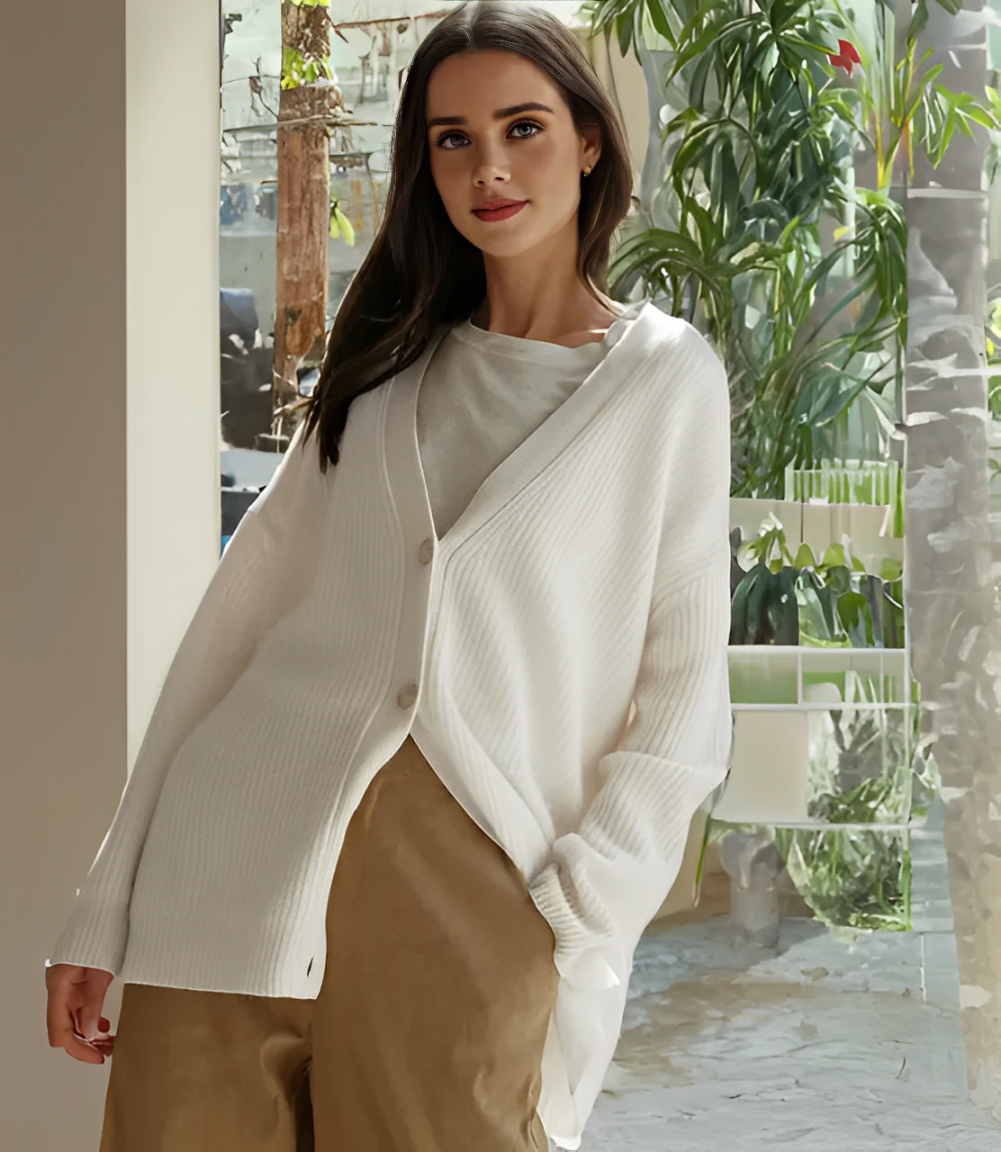 Lulu™ Stilvoller Knopf-Cardigan
