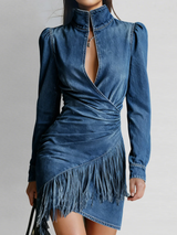 Maliana – Jeans Minikleid in Blau