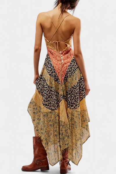 Francine Blumen-Maxi-Kleid