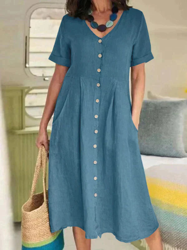 Adeline - Leinenkleid Damen Sommerlich