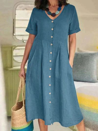 Adeline - Leinenkleid Damen Sommerlich