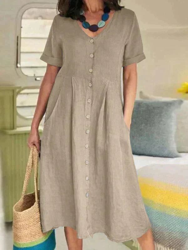 Adeline - Leinenkleid Damen Sommerlich