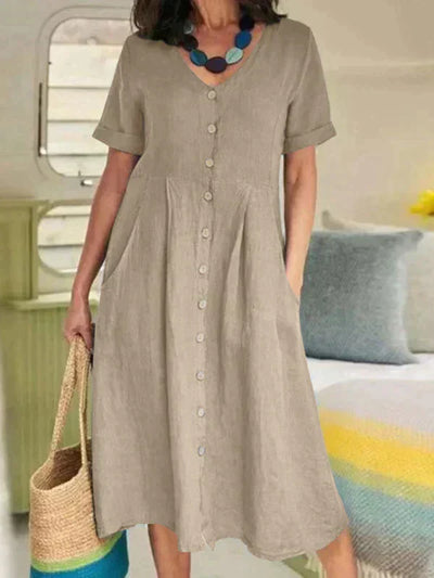 Adeline - Leinenkleid Damen Sommerlich