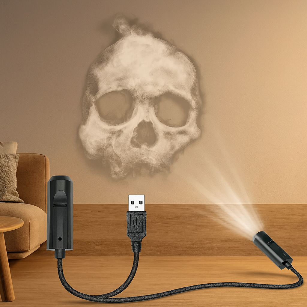 SpectraGlow Halloween Projektorlampe – USB LED Licht für Innenräume