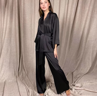 Morgana - Luxuriöses zweiteiliges Pyjama-Set aus Satin für Damen