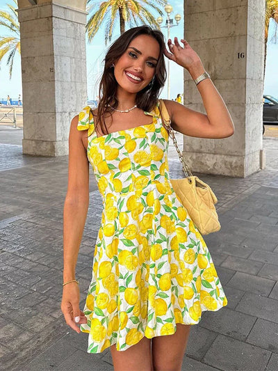 Hedda - Sommerkleid mit Zitronenmuster