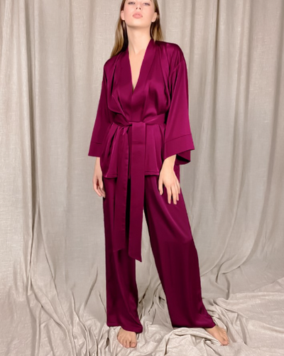 Morgana - Luxuriöses zweiteiliges Pyjama-Set aus Satin für Damen