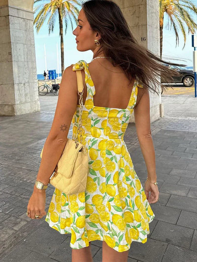 Hedda - Sommerkleid mit Zitronenmuster