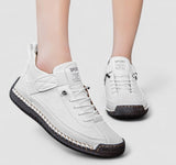 Jessica | Damen Lässig Schicke Bequeme Schnürsneaker in Weiß