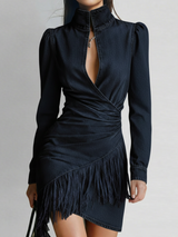 Maliana – Jeans Minikleid in Marineblau