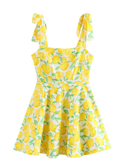 Hedda - Sommerkleid mit Zitronenmuster