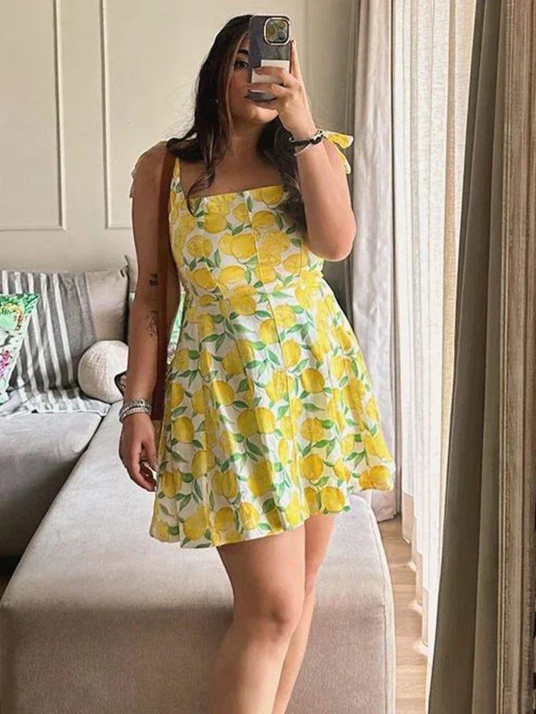 Hedda - Sommerkleid mit Zitronenmuster