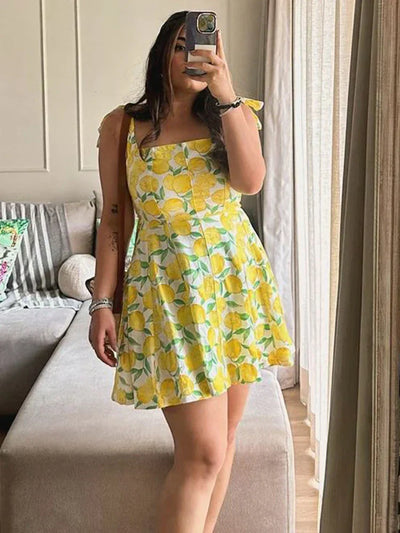 Hedda - Sommerkleid mit Zitronenmuster