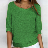 Fiora - Atmungsaktiver 3/4-Arm-Pullover in Grün
