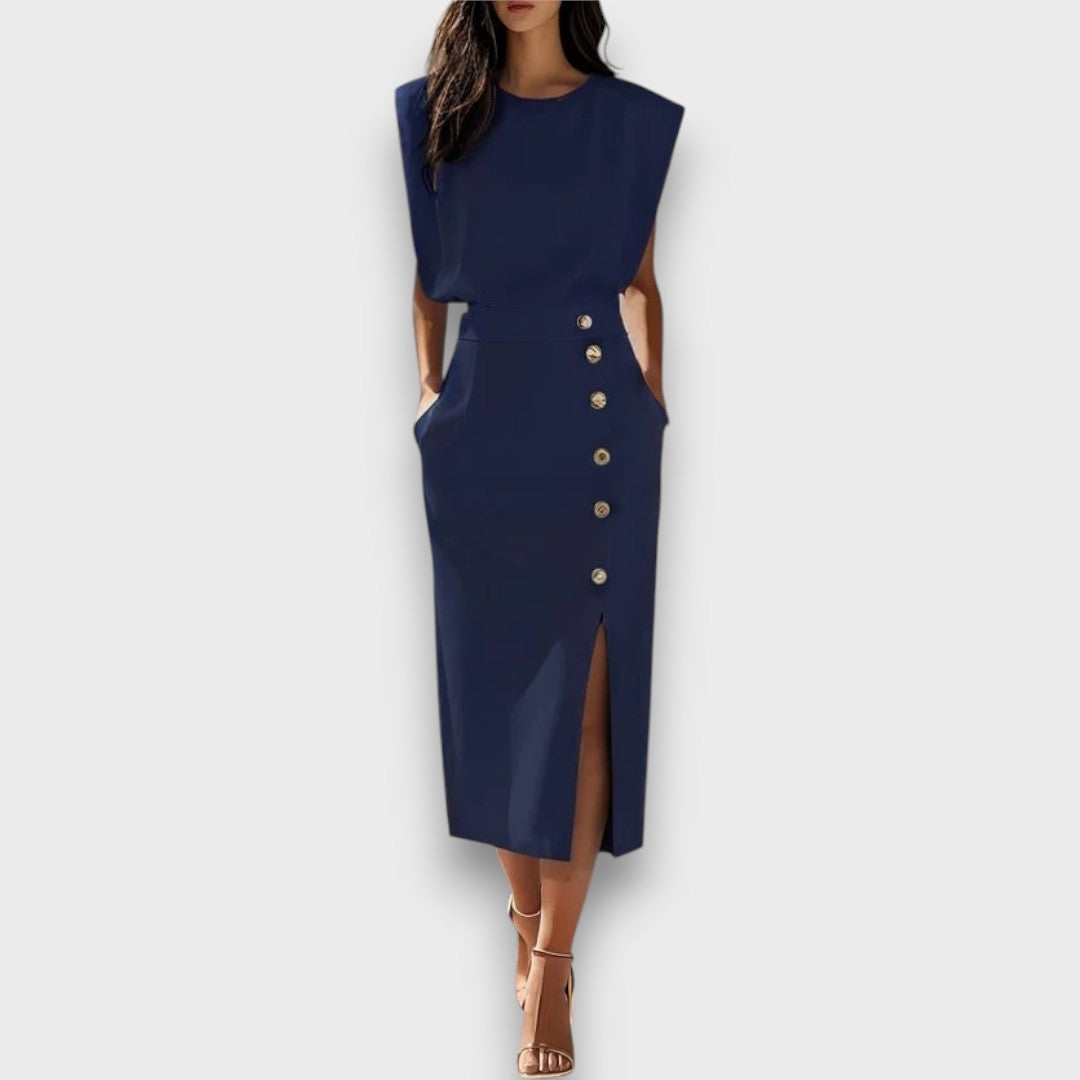 Corvaya – Bleistiftkleid mit Knopfleiste