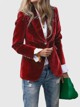 Daria - Strukturierter Blazer in Rot