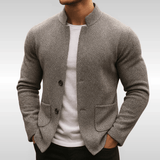 LAURENT MONACO | HERREN STRICKTEXTUR WESTE in Grau