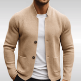 LAURENT MONACO | HERREN STRICKTEXTUR WESTE in Beige