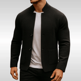 LAURENT MONACO | HERREN STRICKTEXTUR WESTE in Schwarz