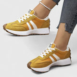 Johanna | Damen Frühlings Retro Schnürsneaker in Gelb