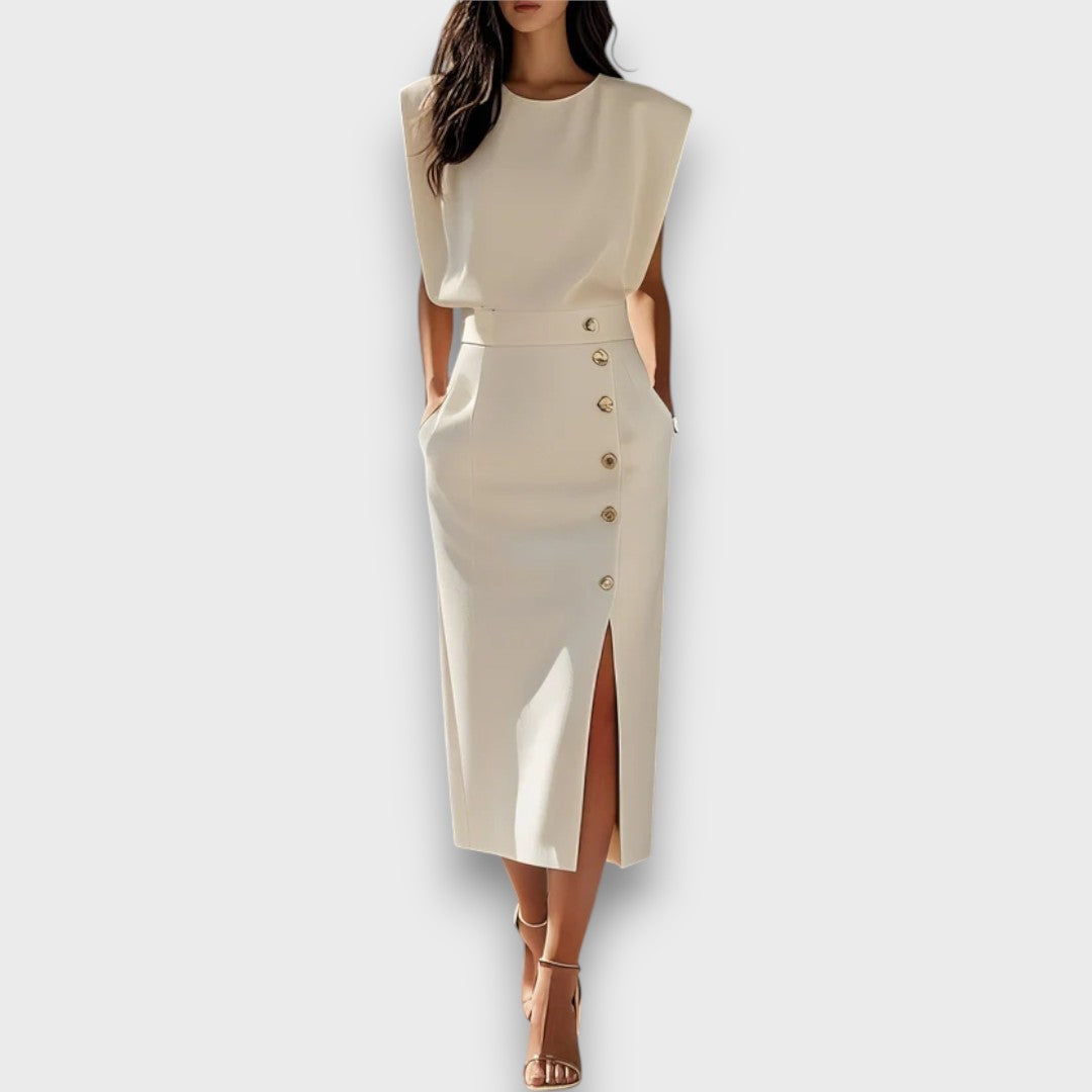 Corvaya – Bleistiftkleid mit Knopfleiste