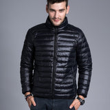 Leichte Herren-Steppjacke mit Kapuze und Reißverschluss - Tidus in Schwarz