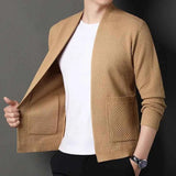 Jacquard Blazer Herren in Kamel