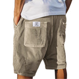 Jasper | Herren Cord Shorts mit elastischem Bund in Khaki