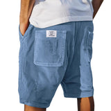 Jasper | Herren Cord Shorts mit elastischem Bund in Blau