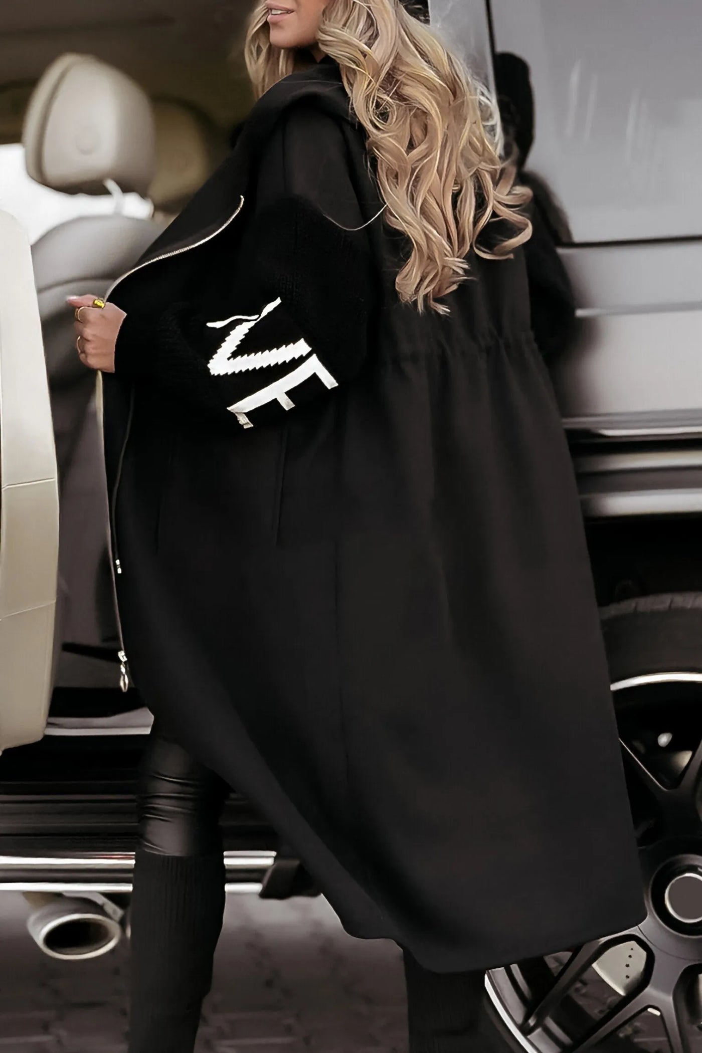 Lana Kapuzen-Strickmantel