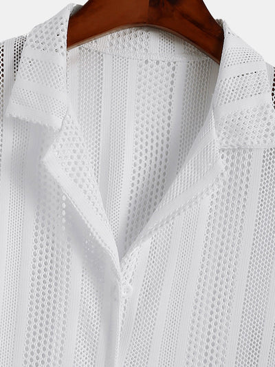 Strukturiertes Mesh-Shirt