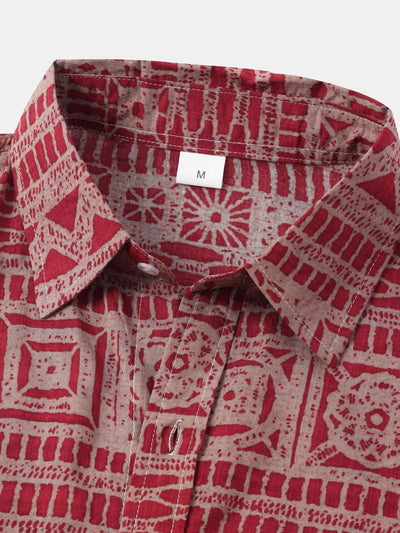 Shirt mit Tribal-Muster und Buttonfverschluss