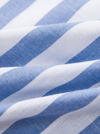 Gestreiftes Button-up-Hemd aus Baumwollmischung