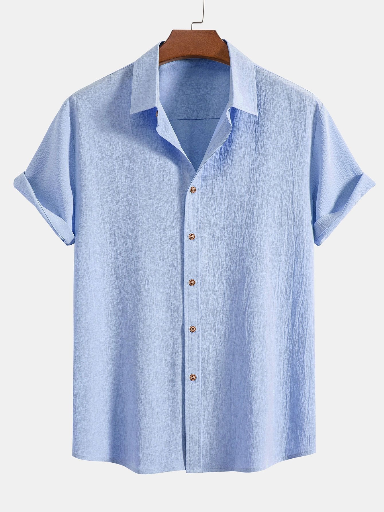 Plissiertes Hemd und strukturierte Shorts