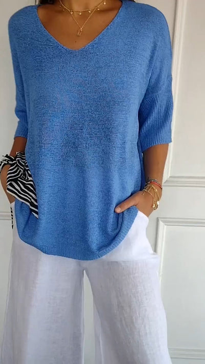 Anja | Stricktop mit V-Ausschnitt