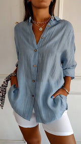 Xaelle  |  Elegantes Hemd in Blau