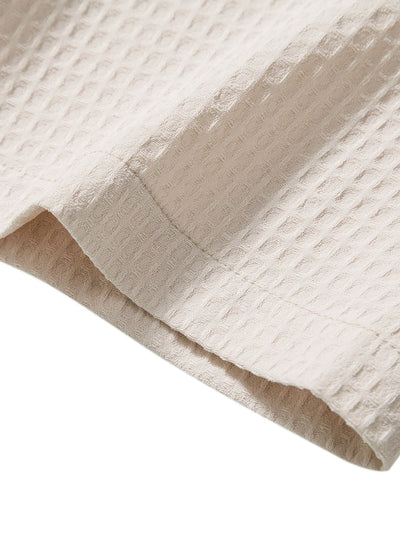 Shirt und Shorts mit Waffelkragen Revere-Kragen