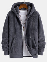 Raydel - Plüsch-Winterjacke für Herren in Grau