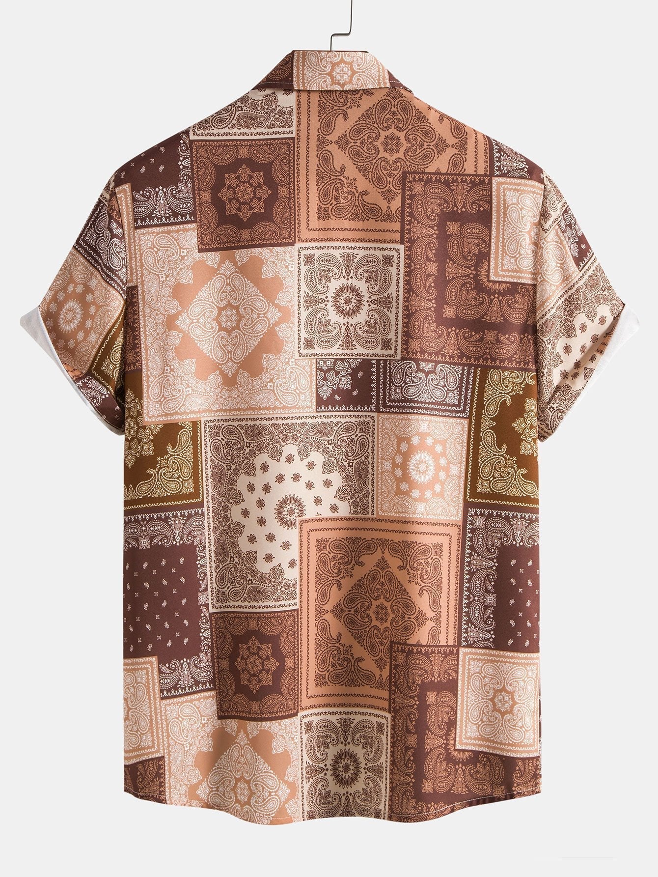 Shirt und Shorts mit Paisley-Patchwork-Druck