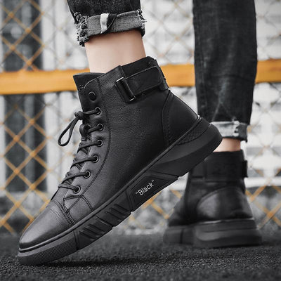 Kai - Schwarze Herren Lederstiefel