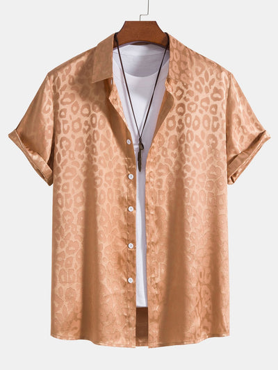 Leopardenhemd aus Satin